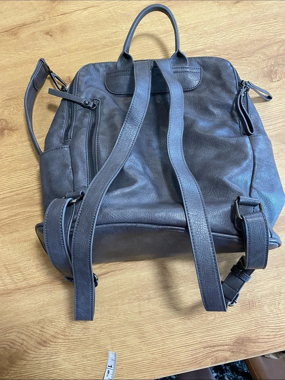 MMS Design Studio Navy and Gray Patterned Handbag Interior